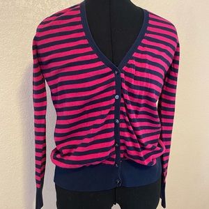 Old Navy Cardigan Multi Striped Pink and Navy